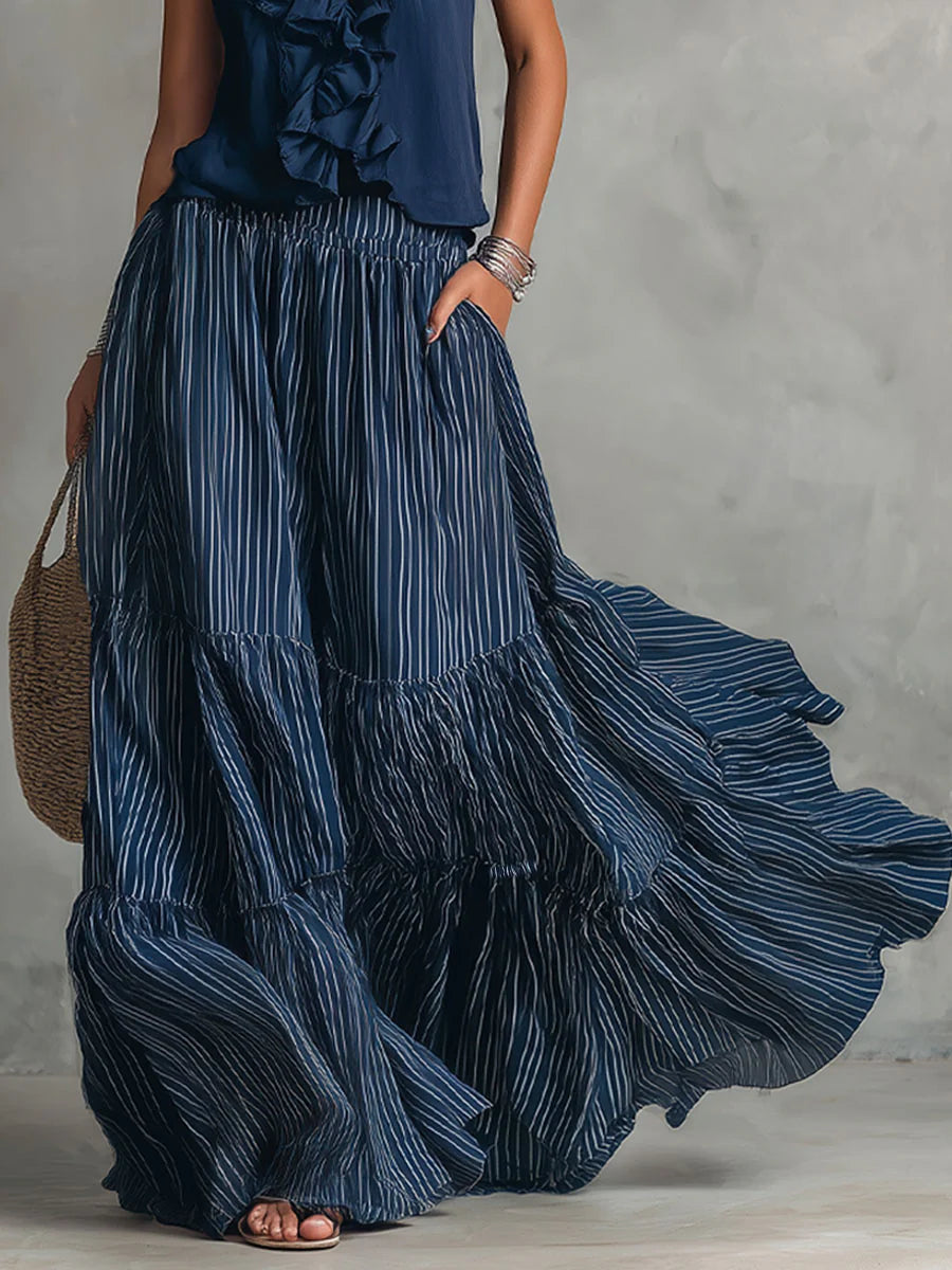Naomi | Rüschendes Flow-Maxikleid