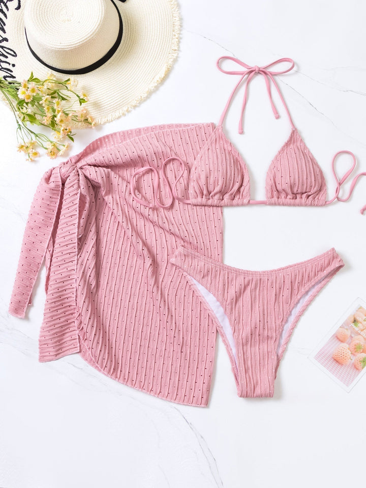 Bikini Malibu - Dreieck-Haut und Slip mit Rock (3 Teile)