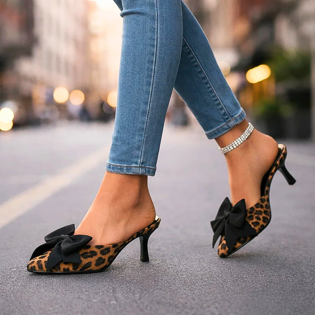 SIENNA LEOPARDEN BOW HIGH HEELS