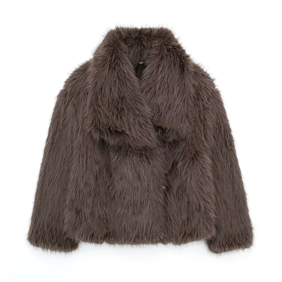 Lässiger dicker Teddymantel