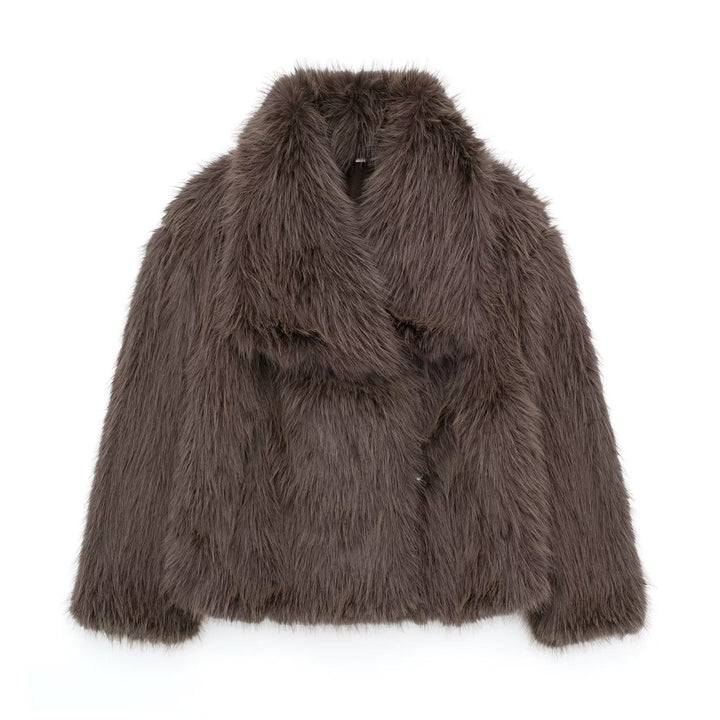 Lässiger dicker Teddymantel