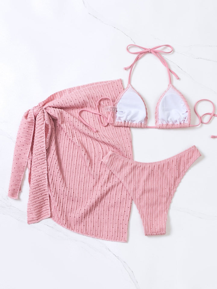 Bikini Malibu - Dreieck-Haut und Slip mit Rock (3 Teile)