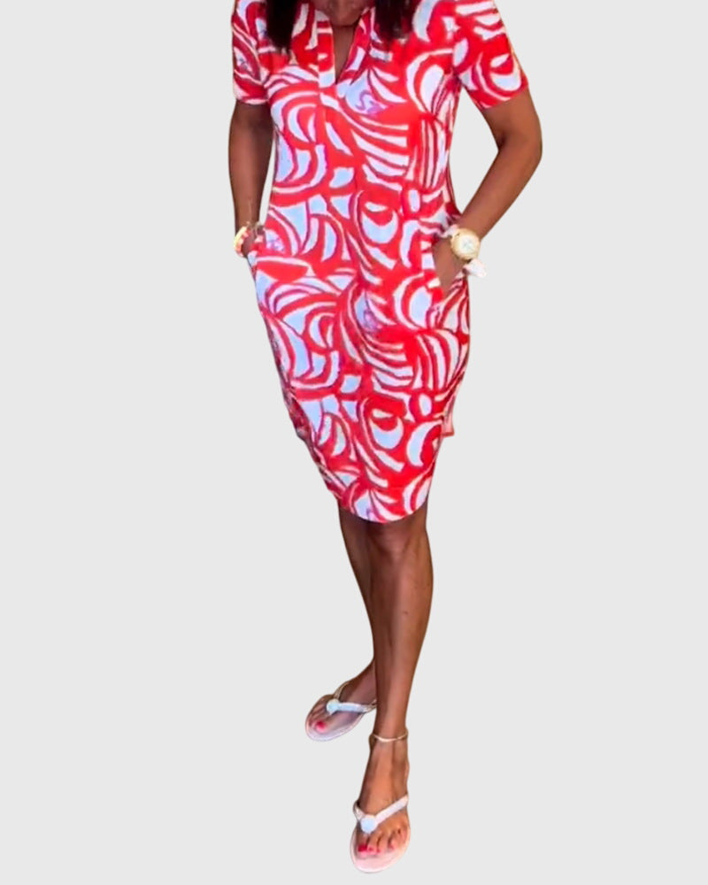 Clara | Figurbetontes Avenue Walk Kleid
