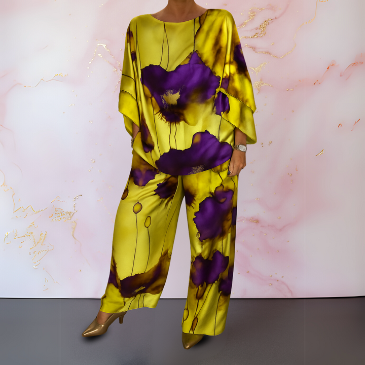 Maelora™ | Satin Zweiteiliges Damen-Set