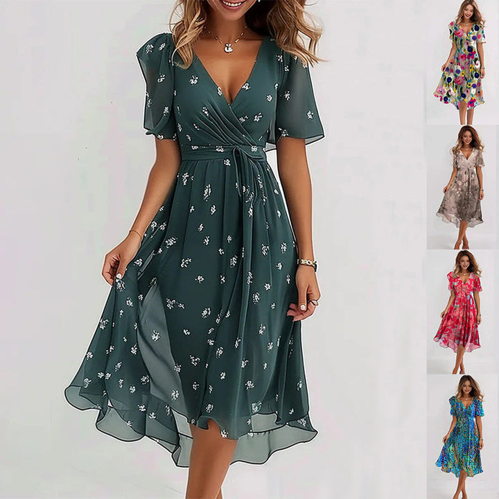 Aubrey™ Elegantes Bedrucktes Kleid
