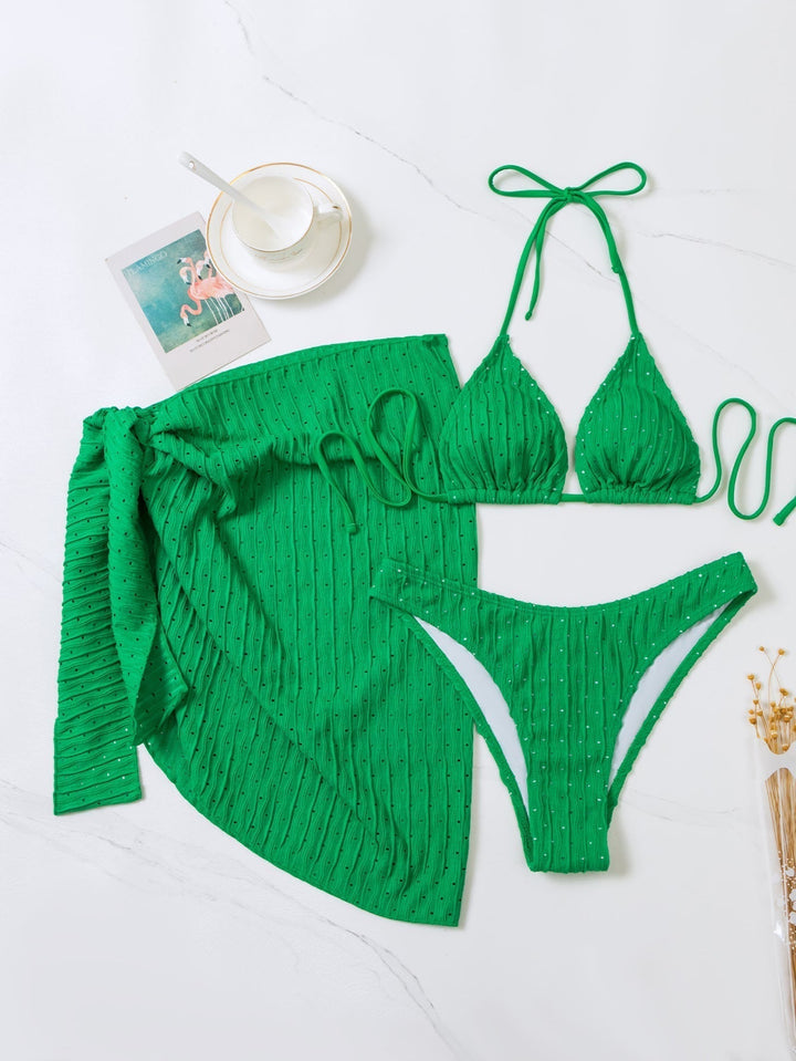 Bikini Malibu - Dreieck-Haut und Slip mit Rock (3 Teile)