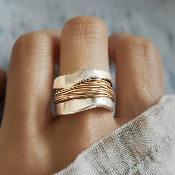 Sofia | Ring aus vergoldetem Silberdraht