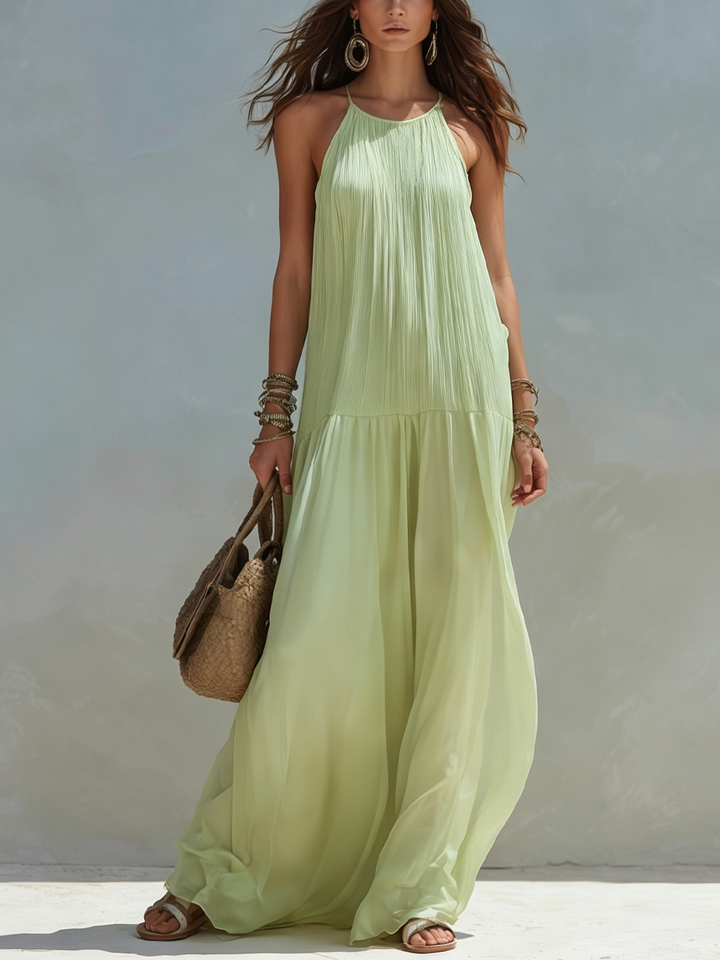 LIVIA | Maxi Kleid Boho Pistazie