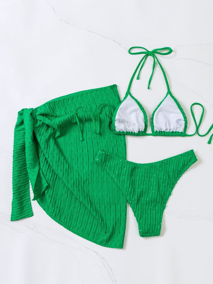Bikini Malibu - Dreieck-Haut und Slip mit Rock (3 Teile)