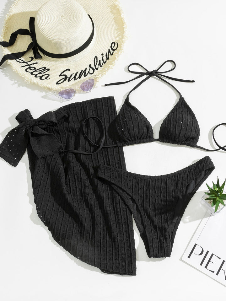 Bikini Malibu - Dreieck-Haut und Slip mit Rock (3 Teile)