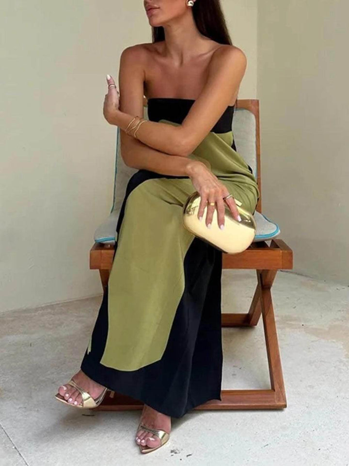 Joan | Küstlich Schicke Strapless Bedruckte Maxikleid für Partys