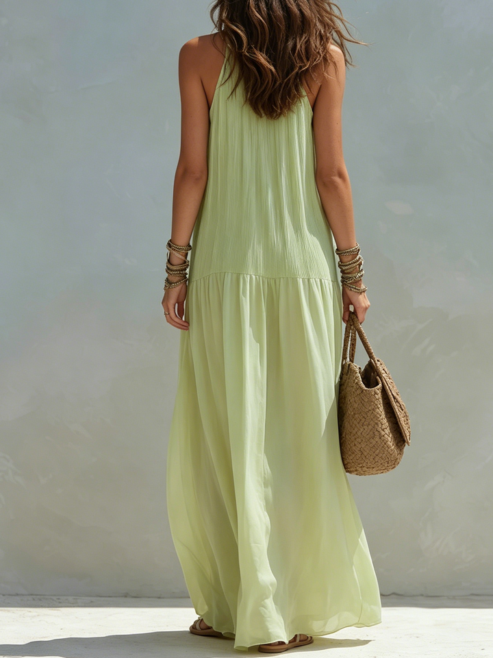 LIVIA | Maxi Kleid Boho Pistazie