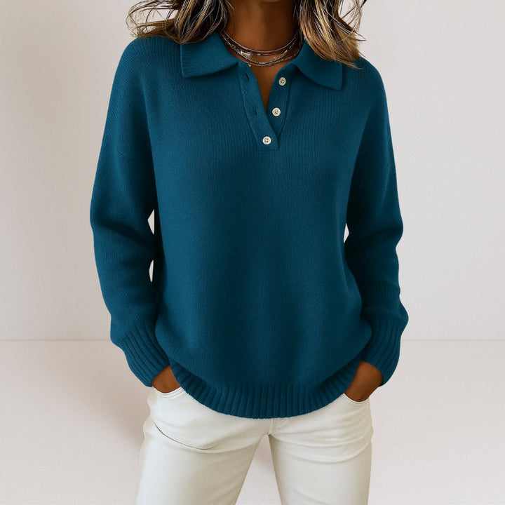 Olivia™ Weicher Strickpullover mit Kragen
