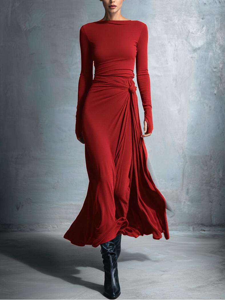 Vittoria | Maxikleid mit seitlichem Knoten