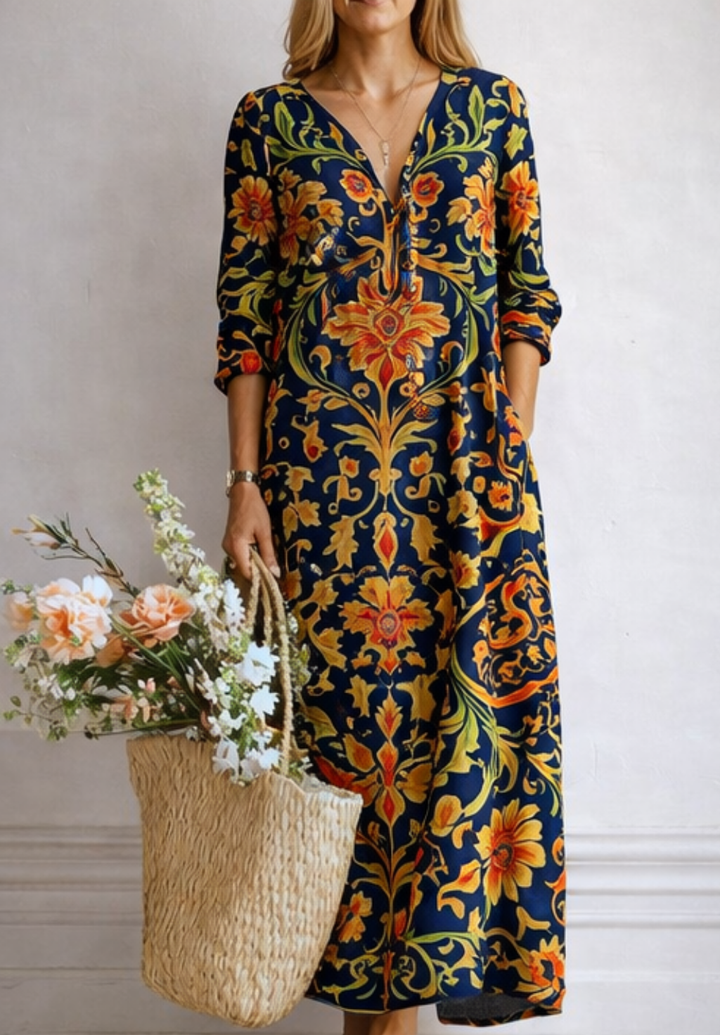Maxikleid mit Blumenmuster