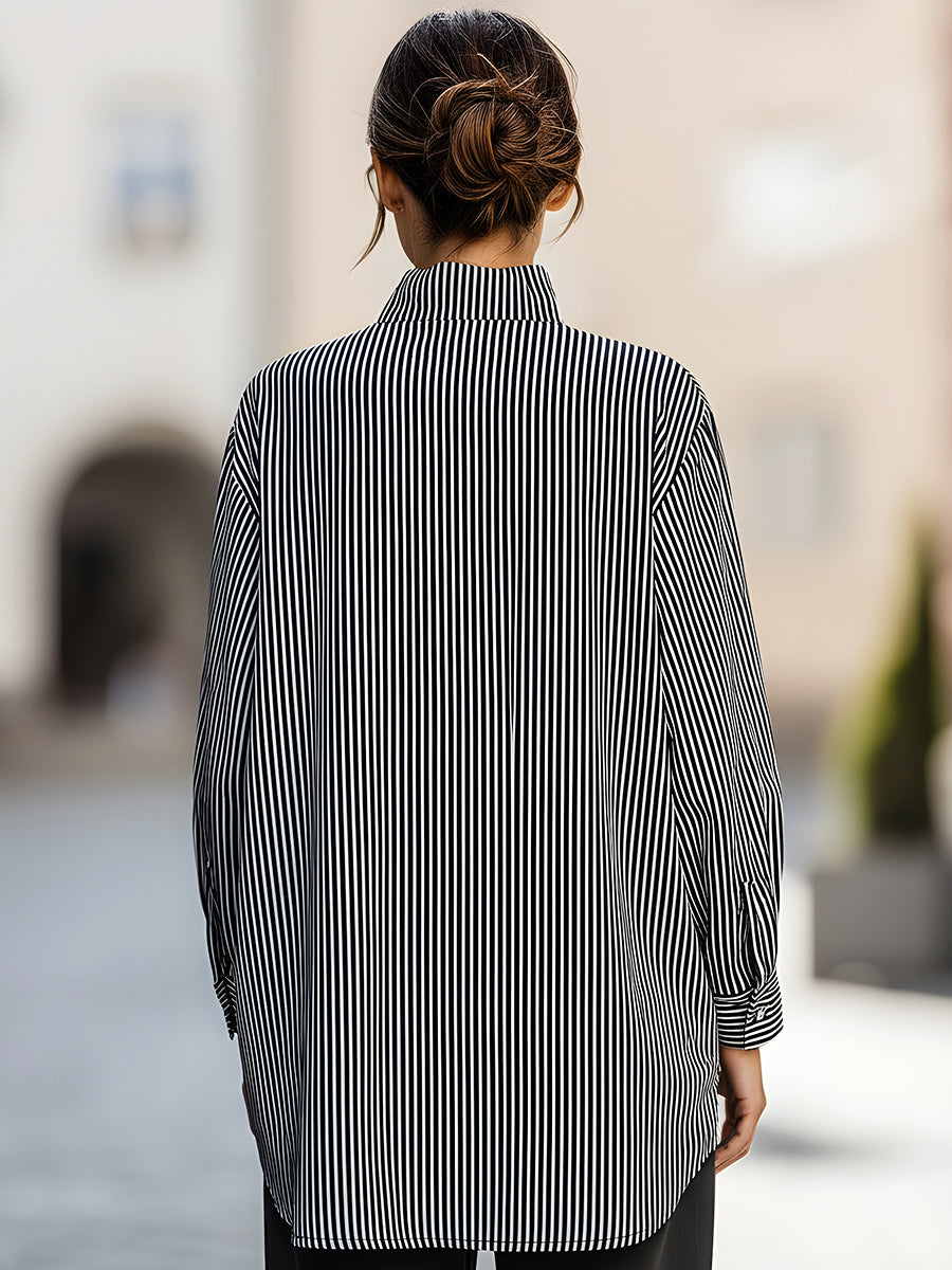 Gestreifte Komfortbluse