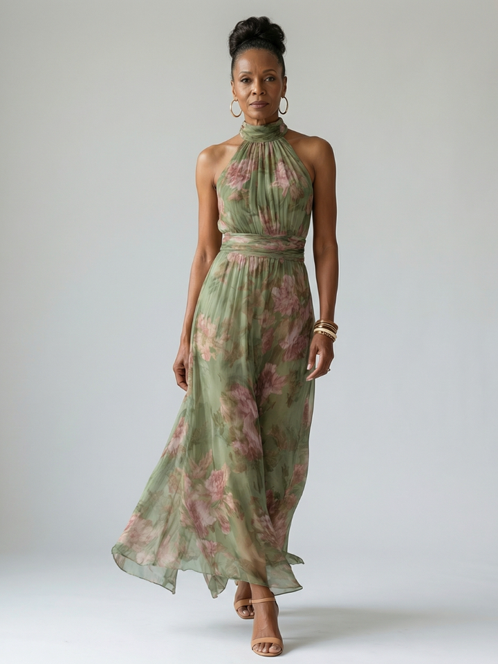 MIRELY | Midi Kleid Halter Marsciato