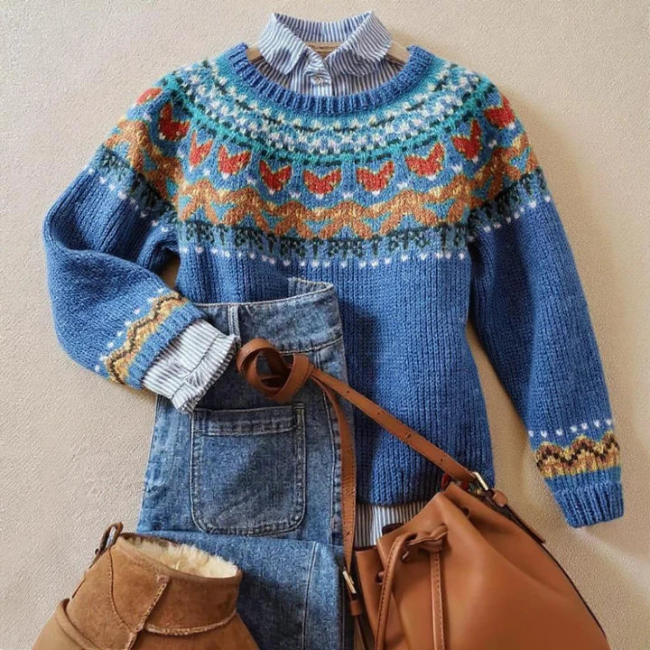 Velvo™ | Eleganter Vintage Strickpullover