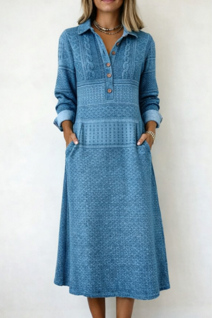 Zeitloses Midikleid mit Struktur