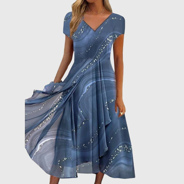 Aubrielle | Fließendes Midi-Kleid