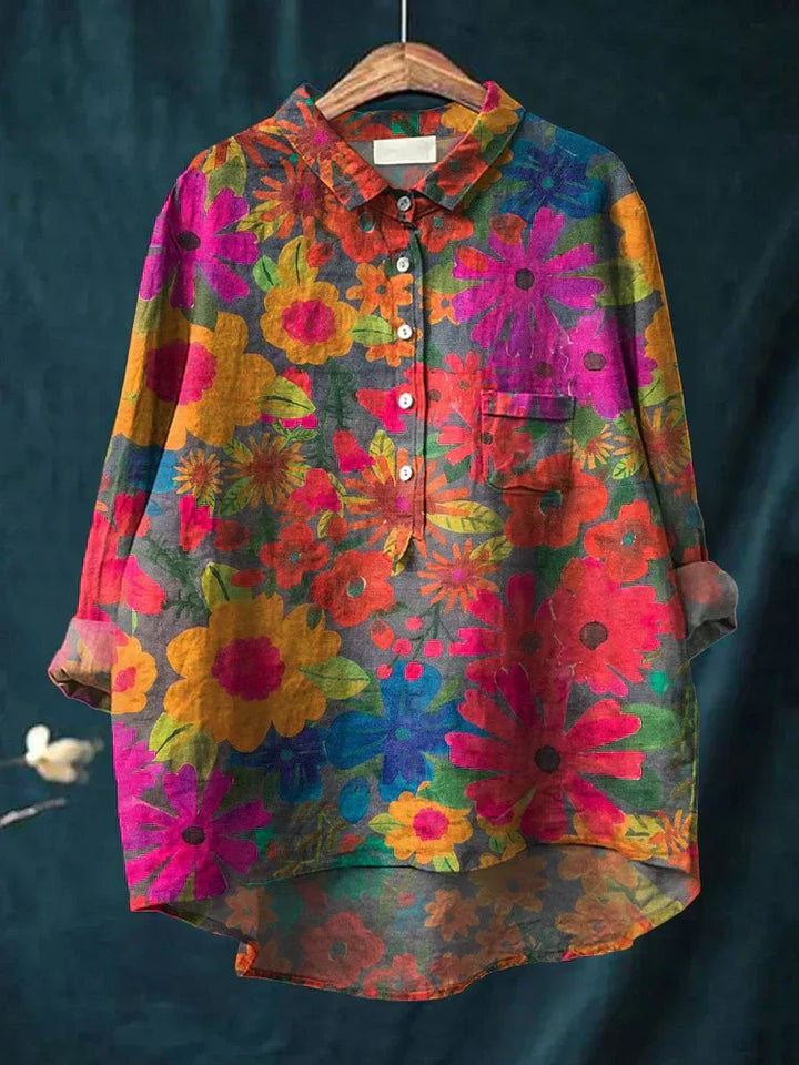 GIANNA™ | Bluse mit Pflanzenkunst