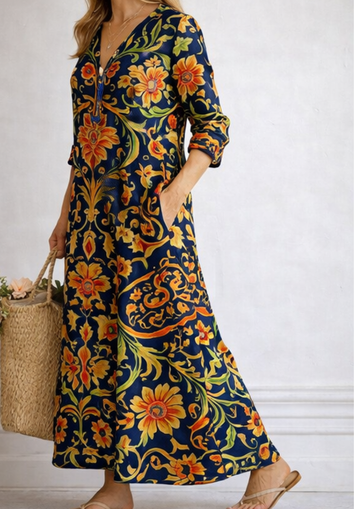 Maxikleid mit Blumenmuster