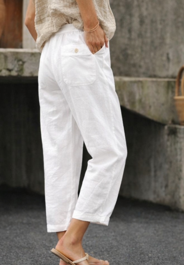 Leichte hose mit kordelzug