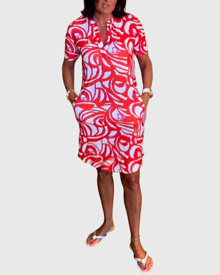 Clara | Figurbetontes Avenue Walk Kleid