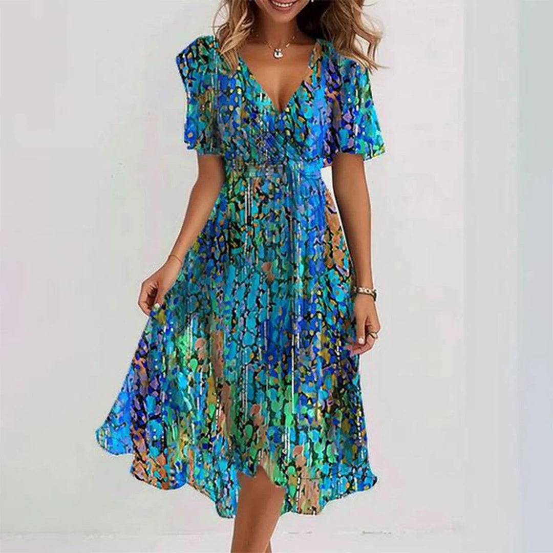 Aubrey™ Elegantes Bedrucktes Kleid