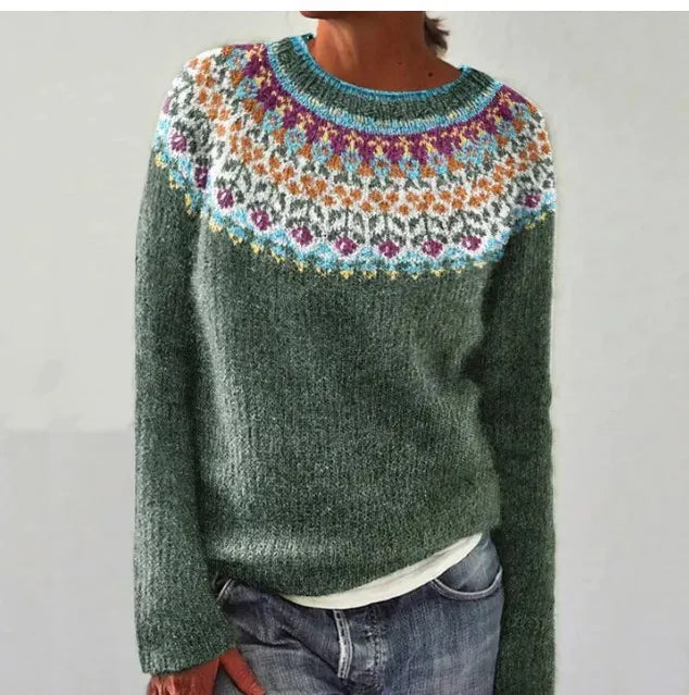 Herbstlicher Retro-Pullover