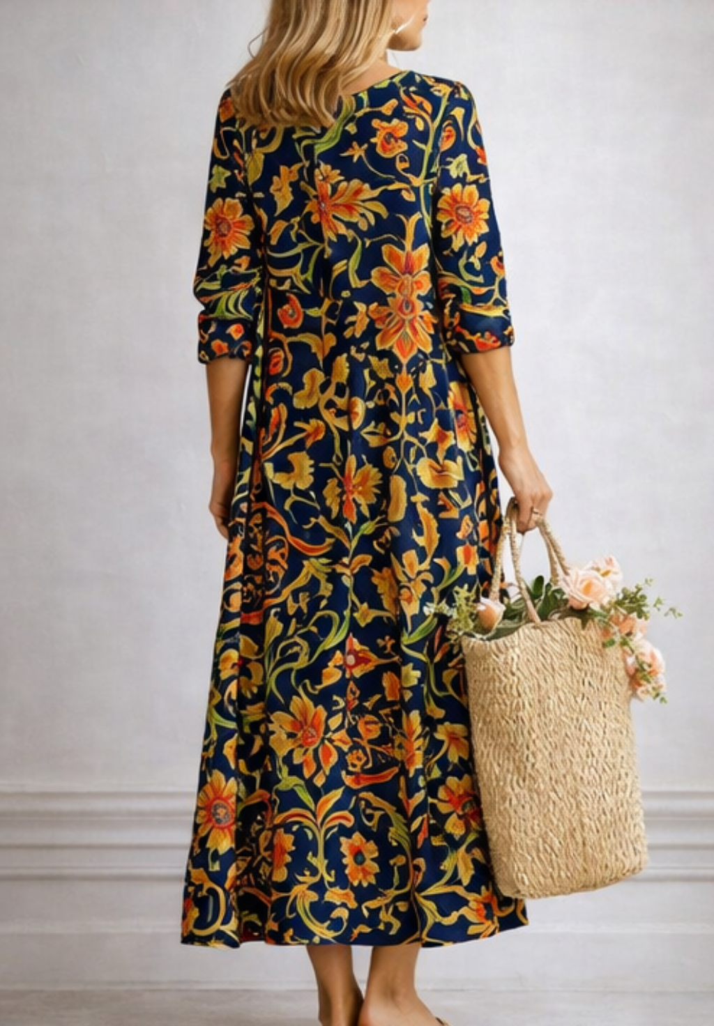 Maxikleid mit Blumenmuster