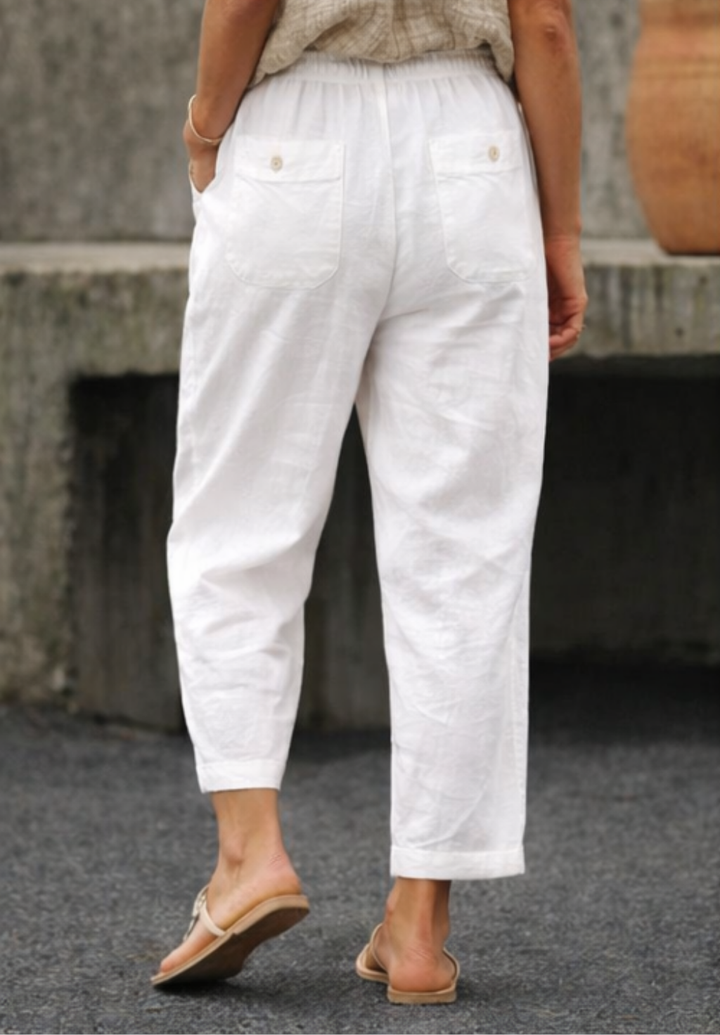 Leichte hose mit kordelzug