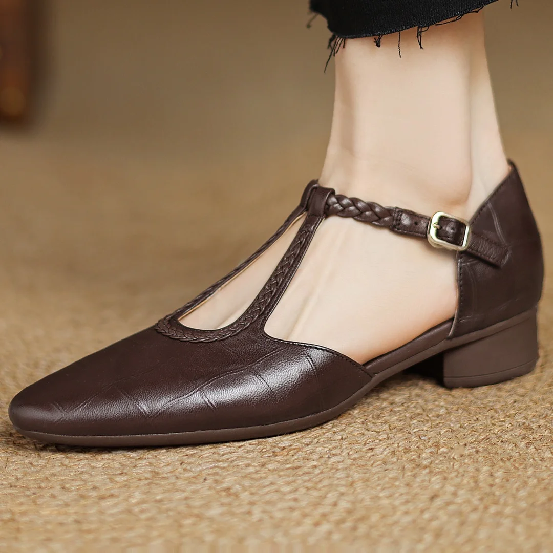 Leder Mary Janes