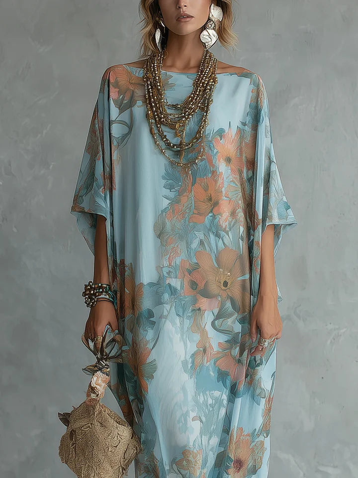 Luna | Entspanntes Floral-Kaftan-Kleid