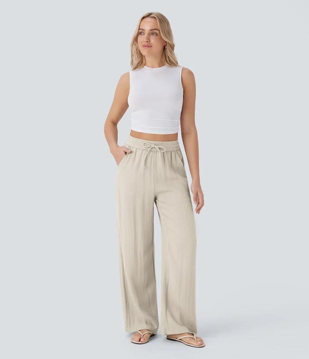 Zafeiria Elegante Leinenhosen