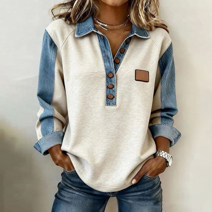 Manon™ | Vintage-Style Sweatshirt mit Reverskragen