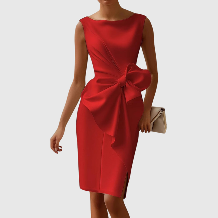 Ainsley | Stilvolles ärmelloses Midikleid