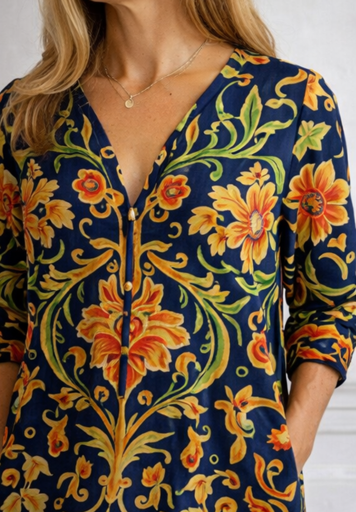 Maxikleid mit Blumenmuster
