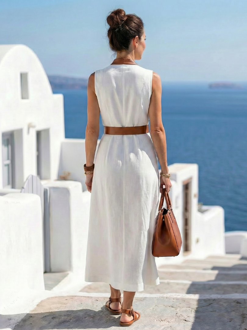 Myra | Kontrastlinie Midi-Kleid