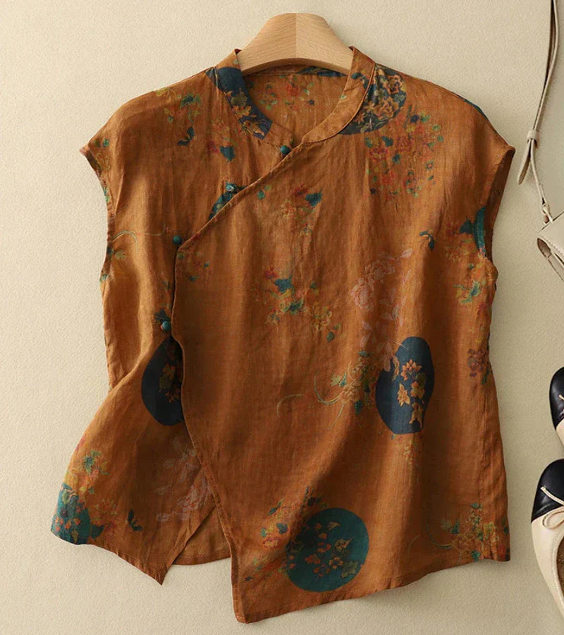 MARA - Vintage Bestickte Bluse