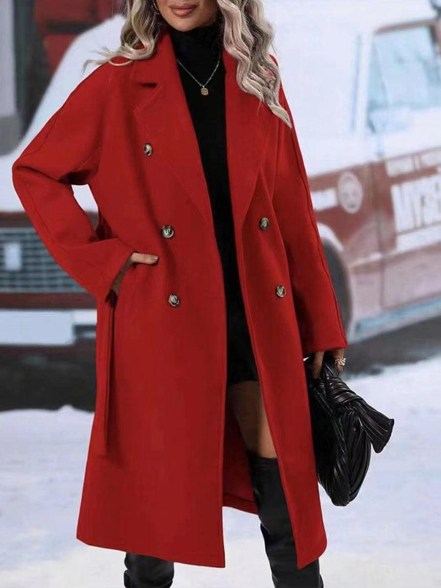 Zweireihiger Trenchcoat mit Revers