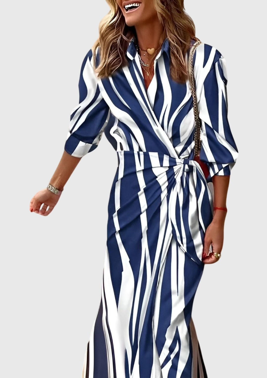 Everly | Elegantes Wickelkleid mit Print