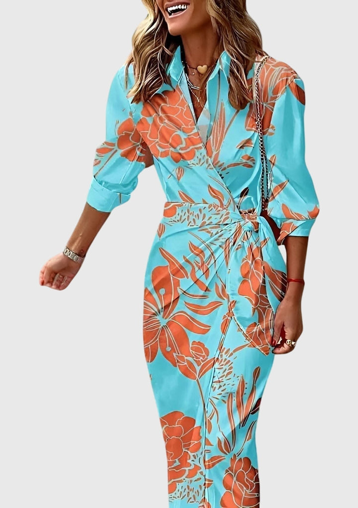 Everly | Elegantes Wickelkleid mit Print