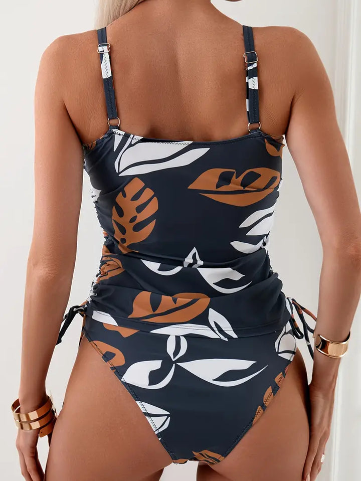 Tankini Vénus - Bikini mit tropischem Blattmuster