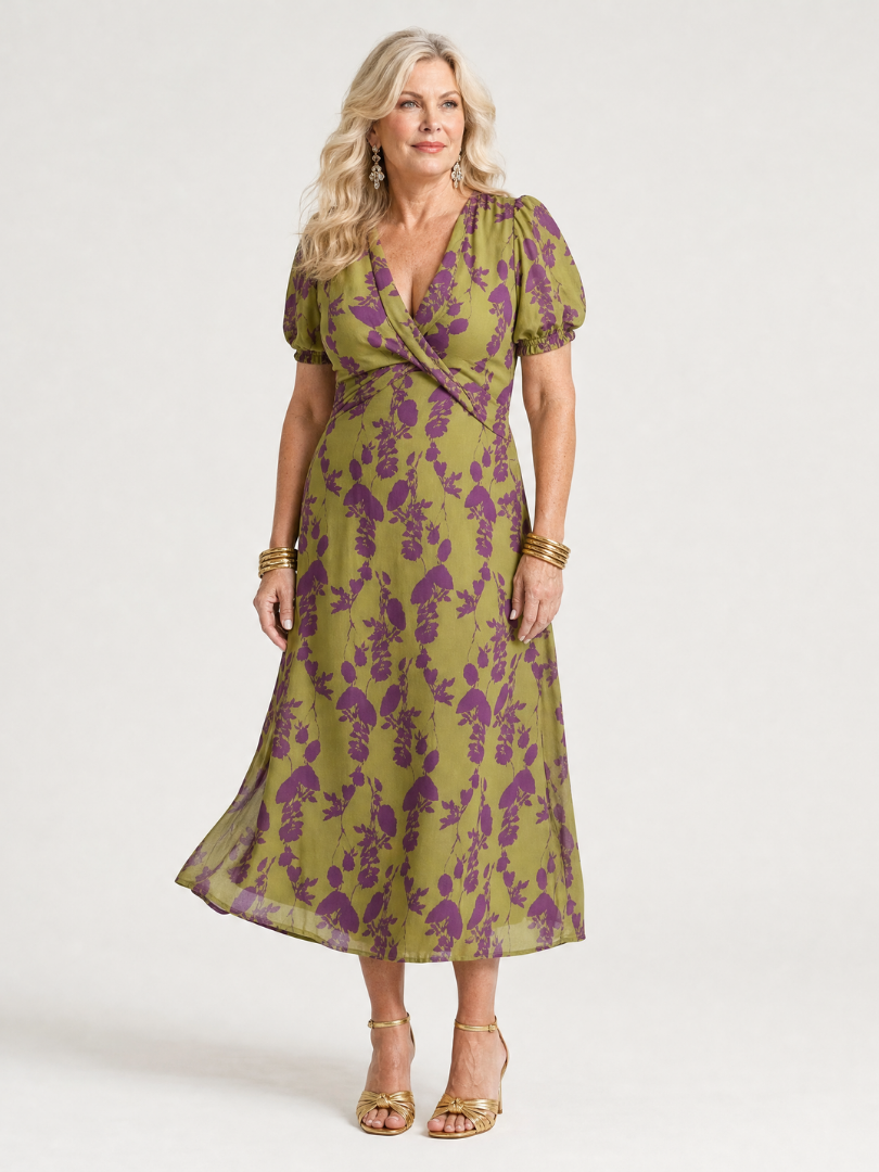 Virel | Entspanntes Floral-Midi-Kleid