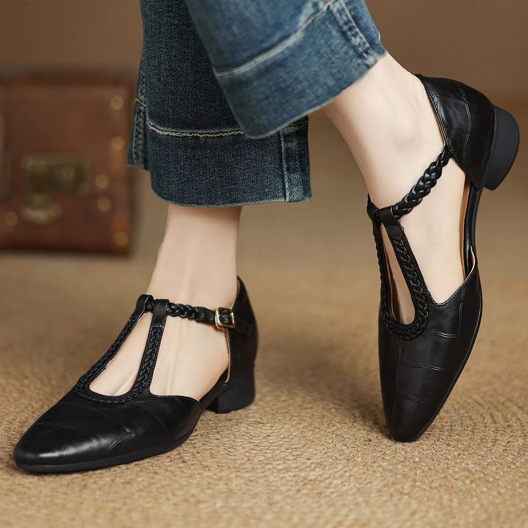 Leder Mary Janes