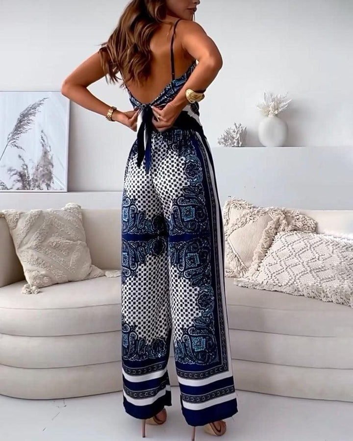 Helen | Urlaub Bereit Stilvolles Schnürweste & Hose Zweiteiliges Set Kleid
