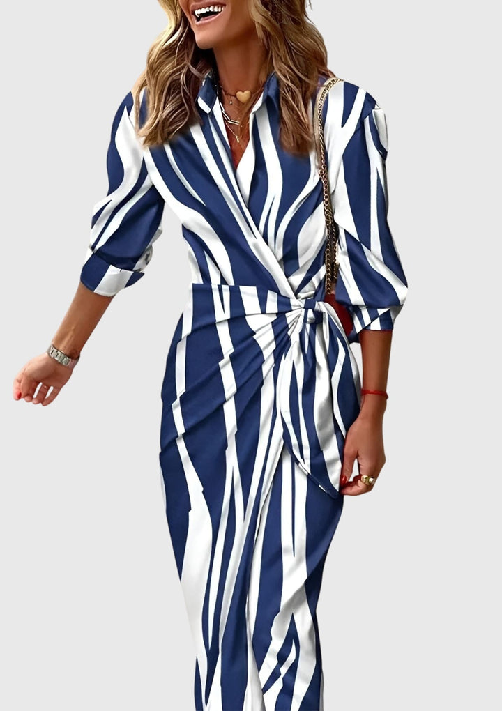 Everly | Elegantes Wickelkleid mit Print
