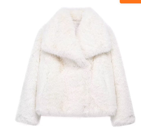Lässiger dicker Teddymantel
