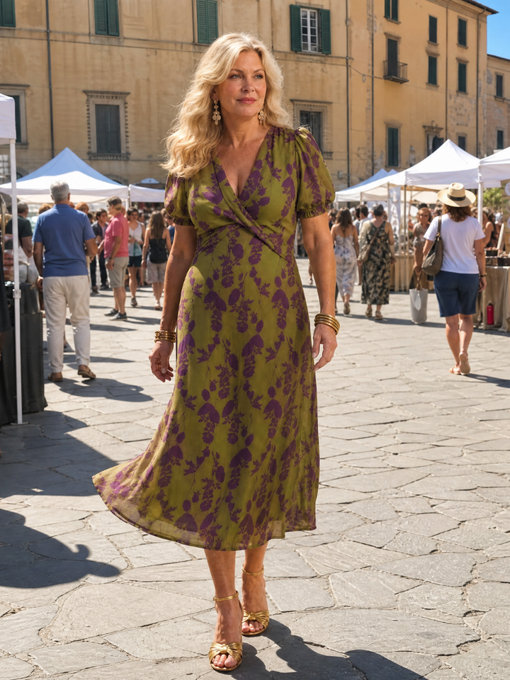 Virel | Entspanntes Floral-Midi-Kleid